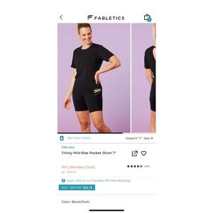 Trinity mid rise pocket short 7”